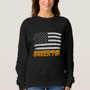 Camiseta Baker Papa Dia de os pais de Sinalizador Americano