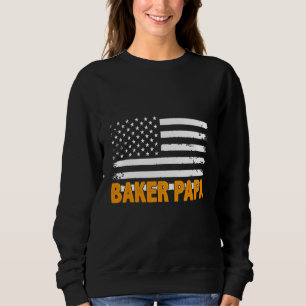 Camiseta Baker Papa Dia de os pais de Sinalizador Americano