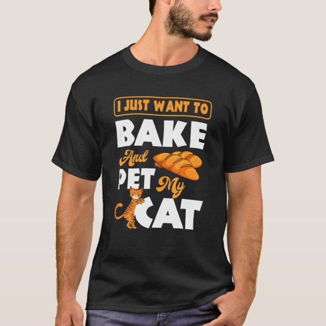 Camiseta Baker Pastry Chef Cook Culinary Bakery Owner Cat (Frente)
