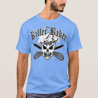 Camiseta Baker Skull 2 Killer Baker e Whisks Cruzados