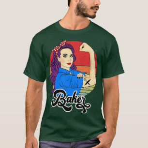 Camiseta Baker Vintage Female Gift Bakery Forte Mulher