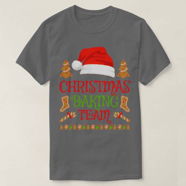 Camiseta Baker Xmas Presente na Equipe Baking de Natal Cook (Frente do Design)