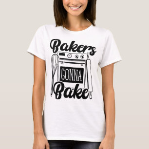 Camiseta Bakers Gonna Assar Whisk e Spoon Baking