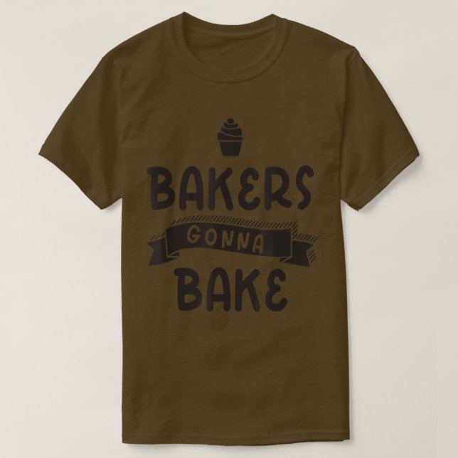 Camiseta Bakers Vai Assar Cupcake Adorando Baking (Frente do Design)