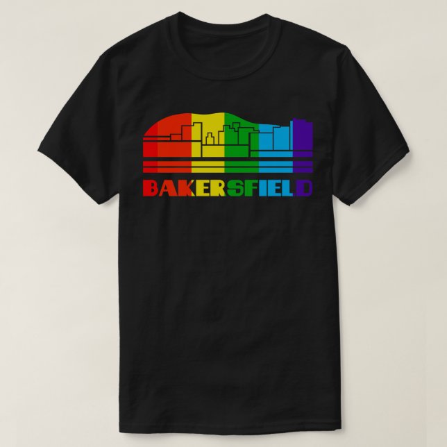 Camiseta Bakersfield Pride Bakersfield Gift LGBT Sup (Frente do Design)