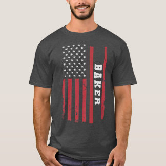 Camiseta Baking Baker Cozinhar Cake Cupcake EUA Bandeira EU