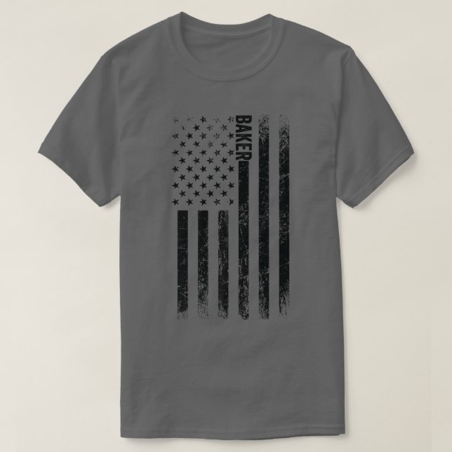 Camiseta Baking - Bandeira Americana Orgulhosa (Frente do Design)