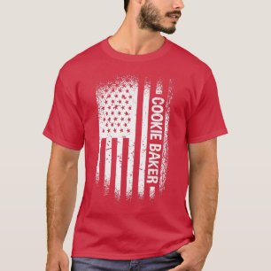 Camiseta Baking Cookie Baker USA Flag Cookie