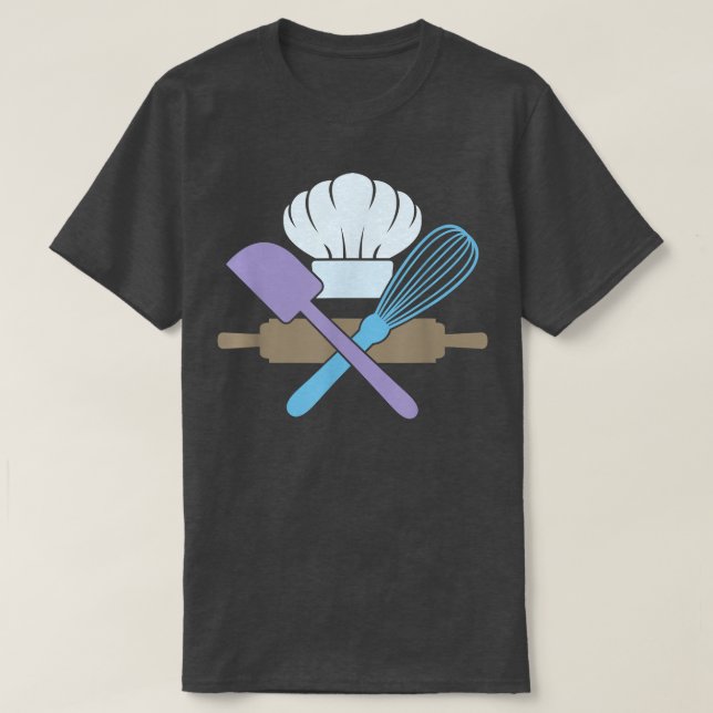 Camiseta Baking, Cozinhar, Chef Comida-padeiro, Homens Mulh (Frente do Design)