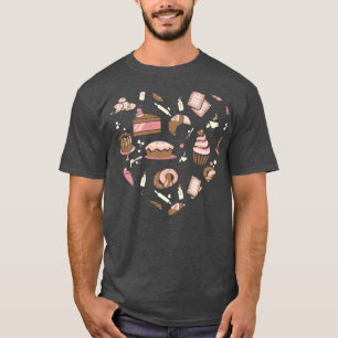 Camiseta baking cupcake cute heart muffin cooking bakery