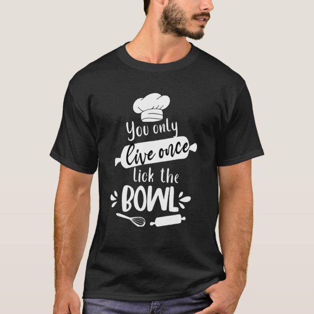 Camiseta Baking de Comida Legal com Cotação 1 (Frente)