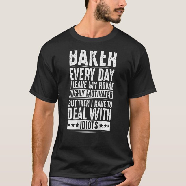 Camiseta Baking Deal Com Idiots Bakery Baker (Frente)