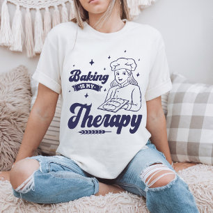 Camiseta Baking É A Minha Terapia, Engraçados Presentes De