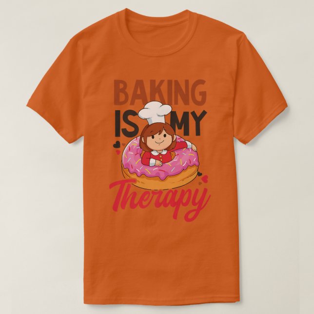 Camiseta Baking é biscoitos para Design de terapia (Frente do Design)