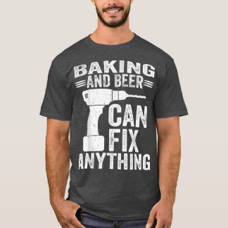 Camiseta Baking E Cerveja Podem Fazer Qualquer Coisa Engraç