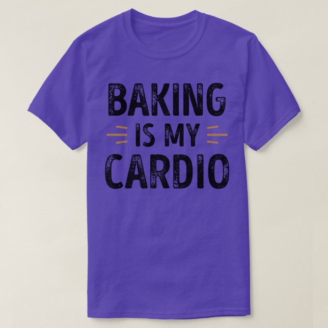 Camiseta Baking é meu Retro Cardio Funny (Frente do Design)