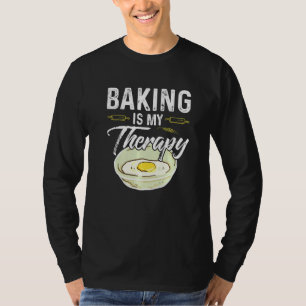 Camiseta Baking É Minha Terapia Engraçada Fazendo Assar