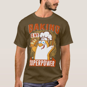 Camiseta Baking é o meu super-poder bolo e cookies