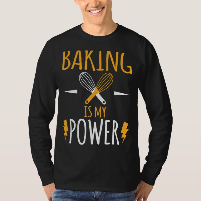 Camiseta Baking é o meu super poder - Design Baker perfeito (Frente)