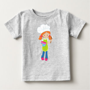 Camiseta Baking, padaria, padaria, moça branca, cabelo lara