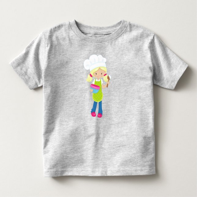 Camiseta Baking, padeiro, padaria, moça bonita, cabelo loir (Frente)
