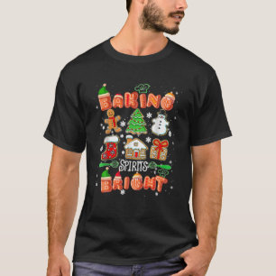 Camiseta Baking Spirit Bright Árvore de Natal Xmas Cookie 