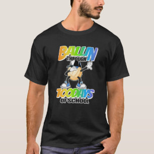 Camiseta Balança de 100 Dias de Volleyb de Bambagem Escolar