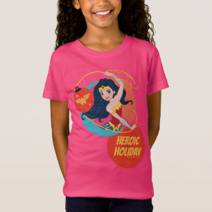 Camiseta Balança de Feriado da Mulher Maravilha da Liga da