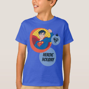 Camiseta Balança de Feriado do Super-Homem da Liga da Just