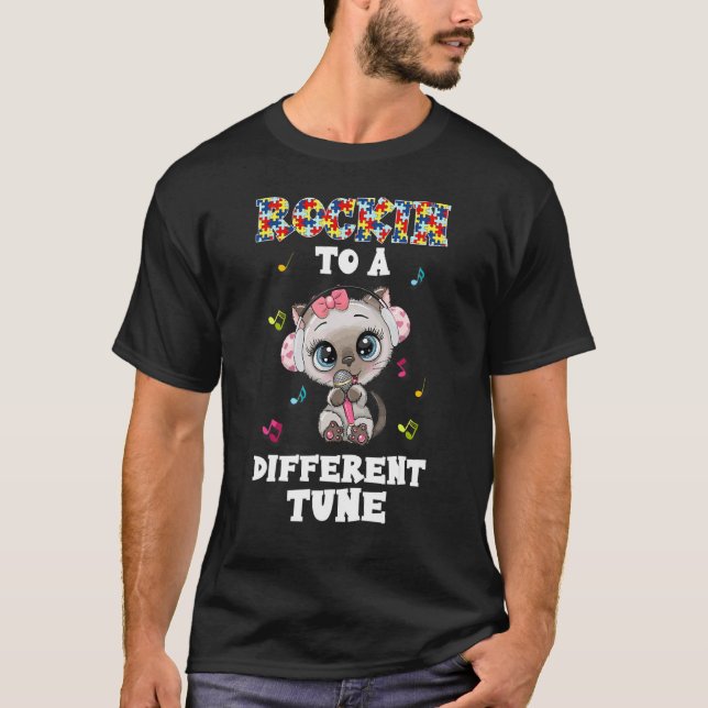 Camiseta Balançando Ao Compasso Diferente Gato Conscientiza (Frente)