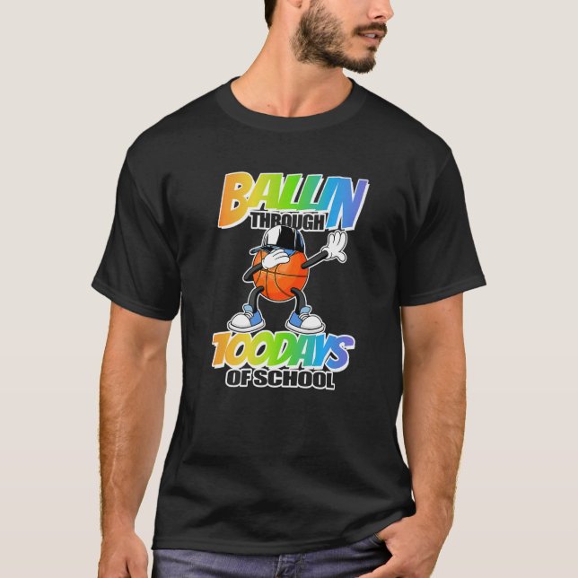 Camiseta Balançando através dos 100 Dias de Escola com Cest (Frente)