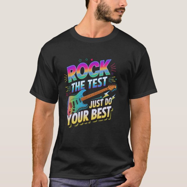 Camiseta Balance a Prova Dia de Teste Professor Aluno Faça  (Frente)