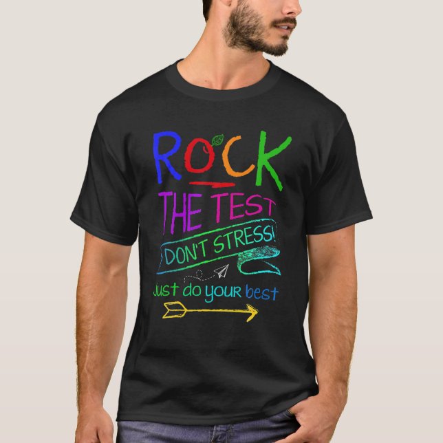 Camiseta Balance a Prova Professor Dia da Prova Dia de Test (Frente)