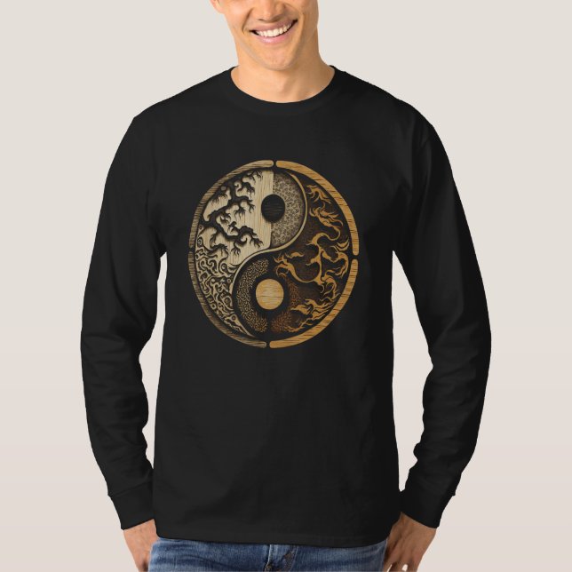 Camiseta Balance and Harmony Yin Yang Symbol Nature (Frente)