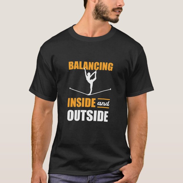 Camiseta Balanceamento De Dentro E Escória De Yoga Slack (Frente)