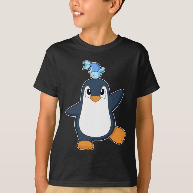 Camiseta Balanceamento de Peixe Pinguim (Frente)