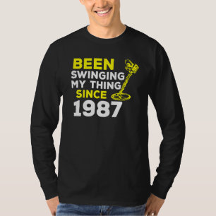Camiseta Balanceando Minha Coisa Desde 1987 Detector de Met