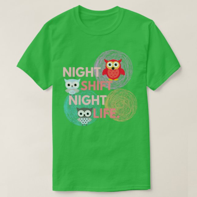Camiseta Balanço da vida noturna (Frente do Design)