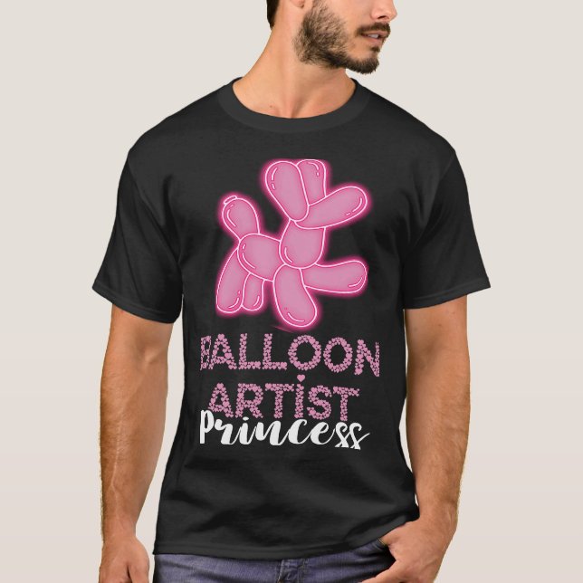 Camiseta Balão Artista Princesa Balão Twister Cachorro Balo (Frente)