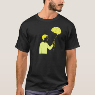 Camiseta Balão Cerebral Estético • Arte Divertida de Pensam