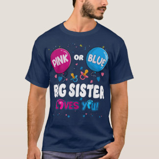 Camiseta Balão cor-de-rosa ou azul Grande Irmão te ama Sexo