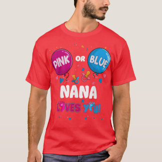 Camiseta Balão Cor-de-Rosa ou Azul que Nana ama a sua Revel