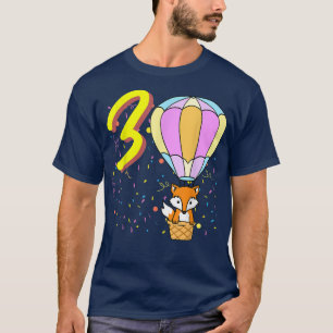 Camiseta Balão De 3 Anos De Idade