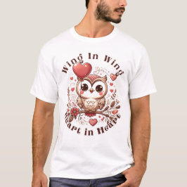 Camiseta Balão de Amor de Coruja Encantada