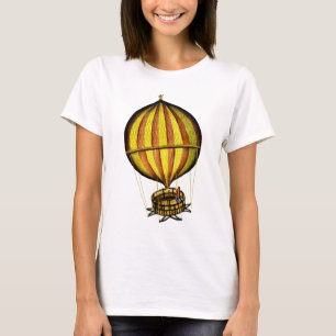 Camiseta Balão de ar quente amarelo e vermelho