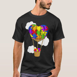 Camiseta Balão de Ar Quente Consciencialização do Autismo C
