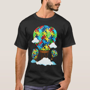 Camiseta Balão de Ar Quente Conscientização do Autismo Cora