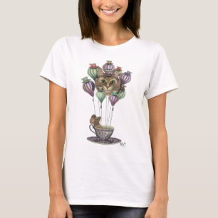 Camiseta Balão de Ar Quente de Cheshire Cat