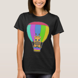 Camiseta Balão de ar quente de girafa