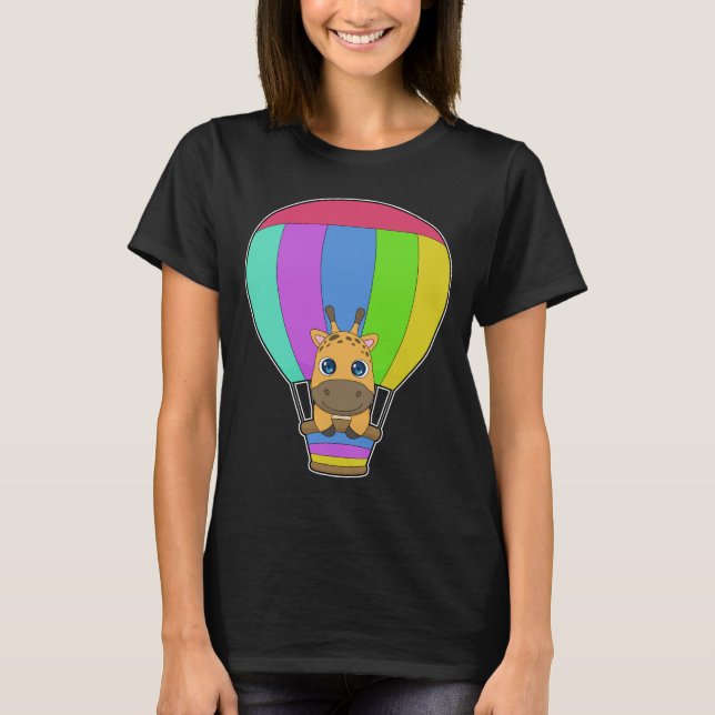 Camiseta Balão de ar quente de girafa (Frente)